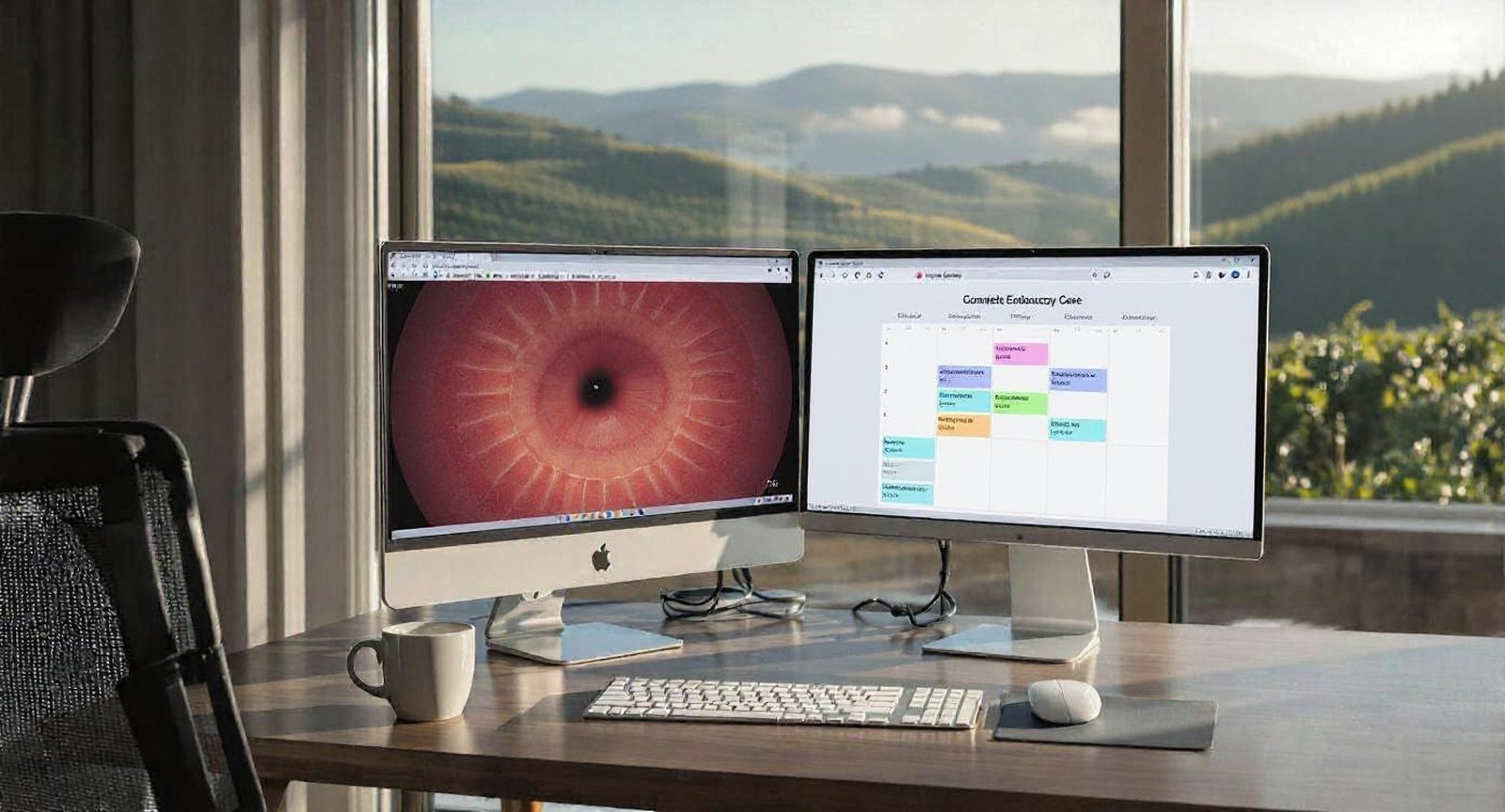 A physician's desk with medical journal and stethoscope